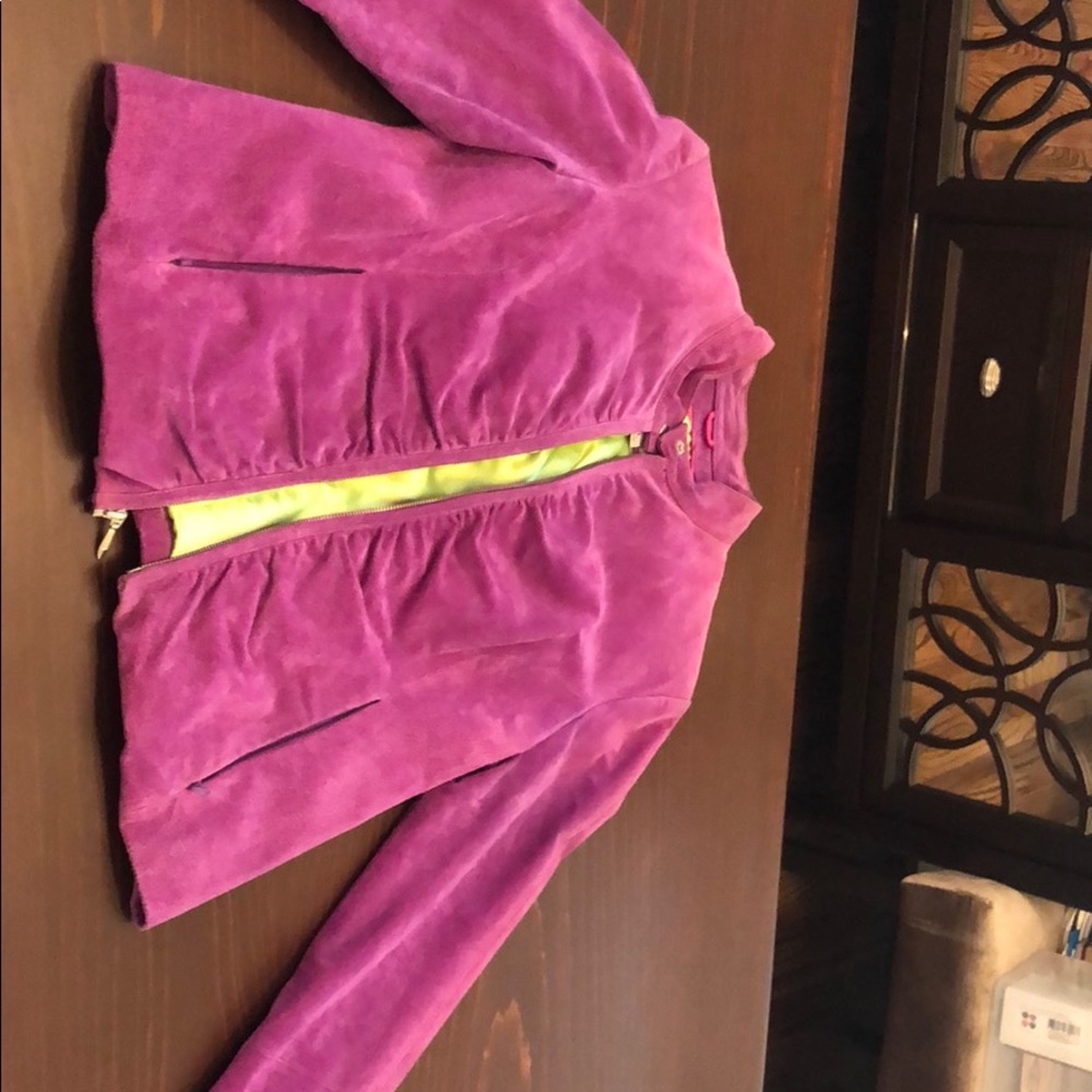 Purple leather jacket only worn a couple of times.